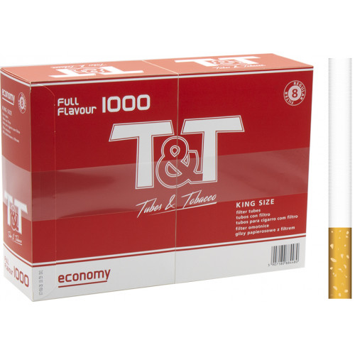 18860-500x500-1-4-2.jpg Гильзы T&T Economy Full Flavour Regular filter 8,1/15мм (1000шт/уп) — изображение 1