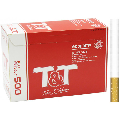 22733-500x500-1-4-2.jpg Гильзы T&T Economy Full Flavour Regular filter 8,1/15мм (500шт/уп) — изображение 1